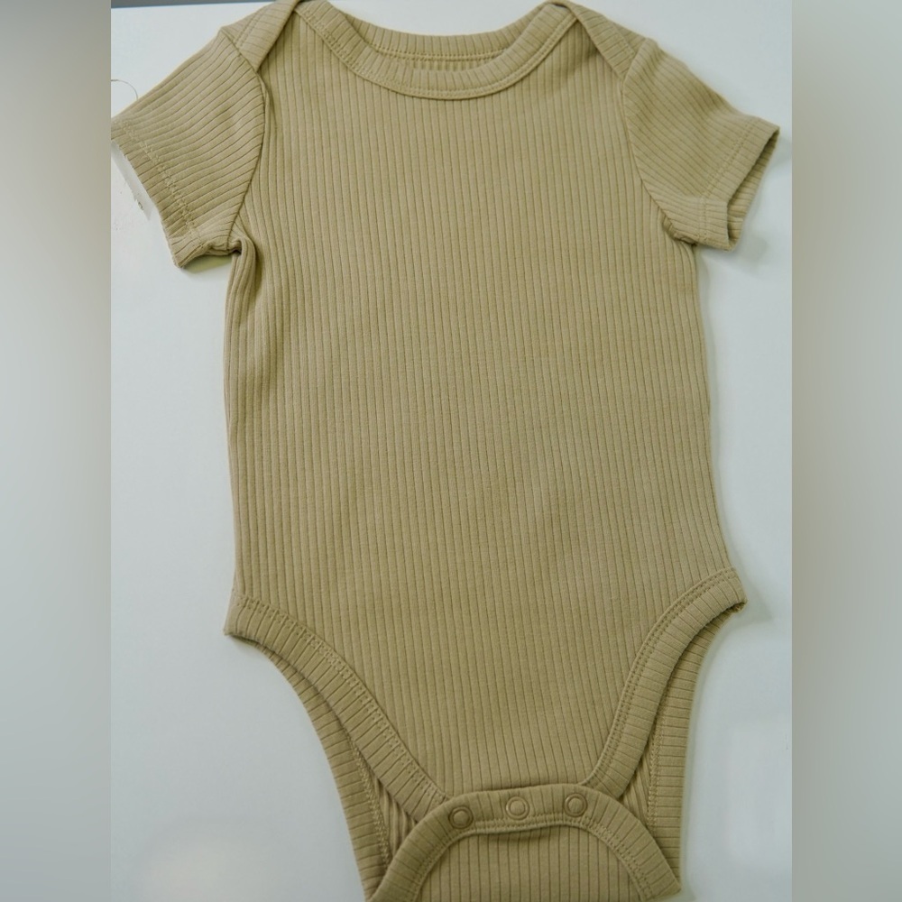 Stylish Cream and Tan Kids Bodysuit Set - Picture 2 of 3